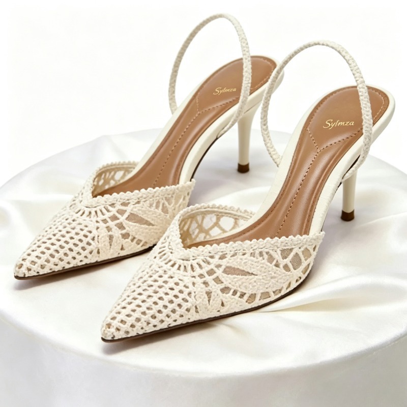 Elastic Waistband Roll - 2026 Summer High-heeled Sandals Women Pointed