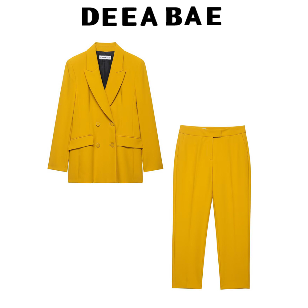 Shoulder Pad Set In - DEEABAE Collar long sleeved suit with