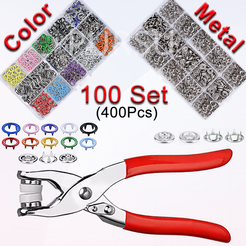 Snap Button Plier - 100 Sets Snap Pliers Automatic Grommet