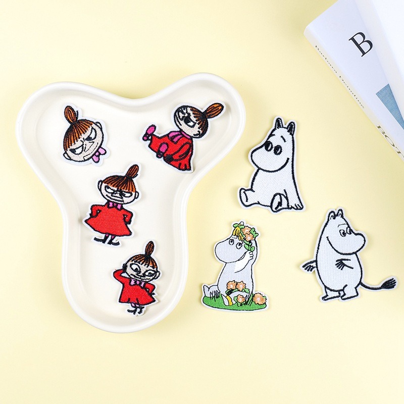 Iron On Patch - Moomin Cute Cartoon Embroidered Patches DIY