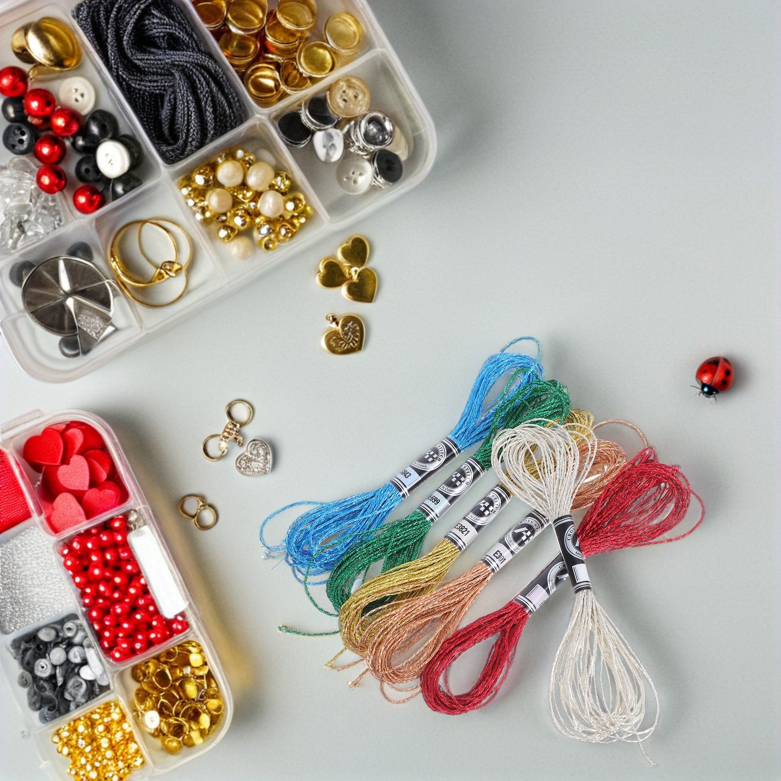 Embroidery Floss Thread - 6Pcs Sparkling Metallic Embroidery Thread Vibrant