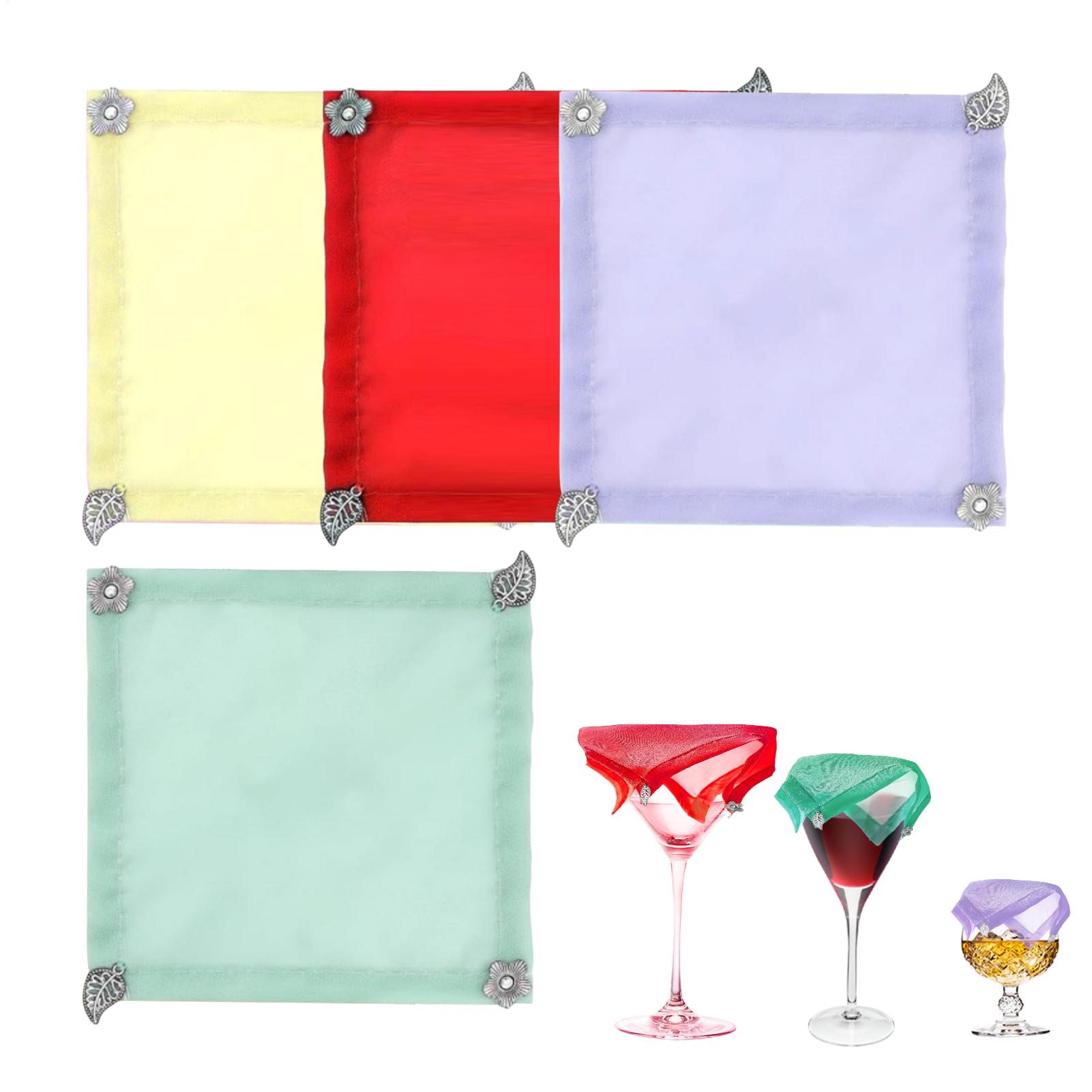 Fabric Weight Set - 4pcs/set Weighted Wine Covers Portable Reusable