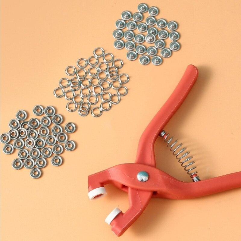 Snap Button Plier - 50 Sets 9.5MM Five Jaw Buckle