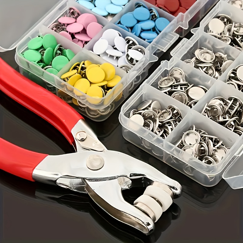 Snap Button Plier - 101Pcs Metal Snap Buttons Kit With