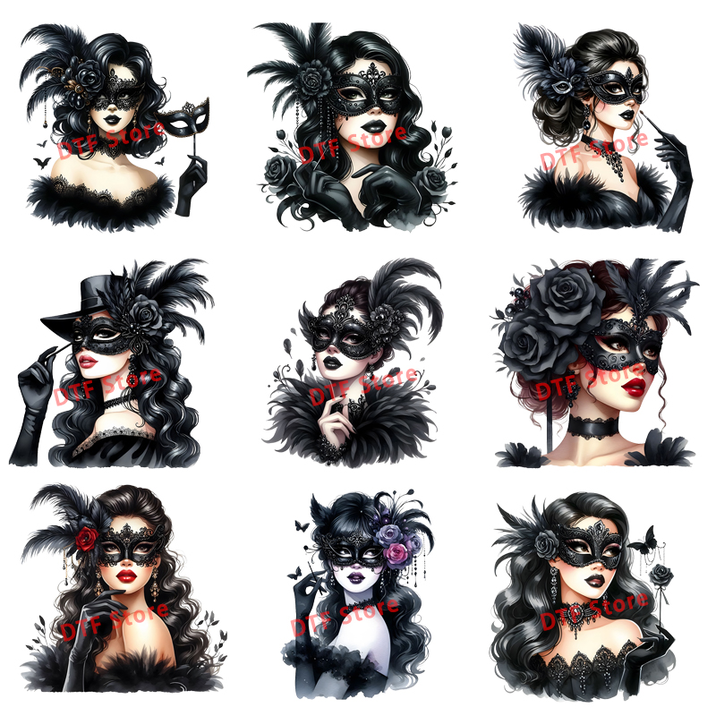 Iron On Patch - Thermal Press Clothes Stickers Black Swan