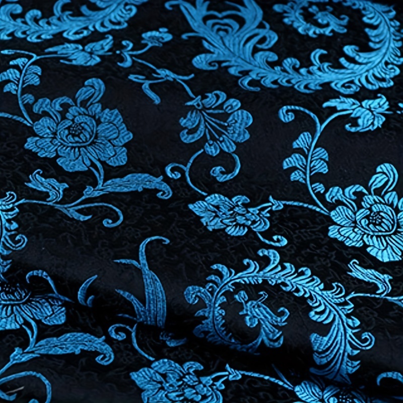 Sewing Garments - 3D Blue Phoenix Tail Brocade Fabric