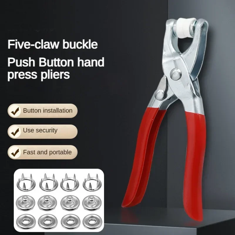 Sewing Garments - Five-prong Button Installation Pliers Metal Snap