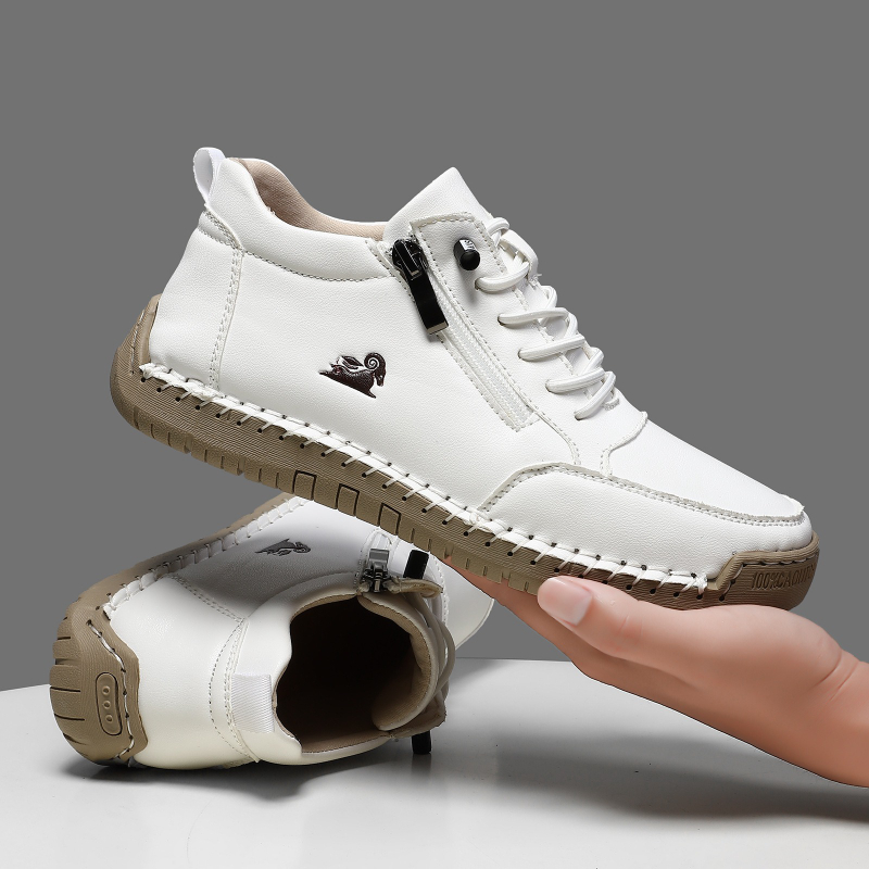 Sewing Latex - Women's Sneakers Handmade Leather Casual Shoes