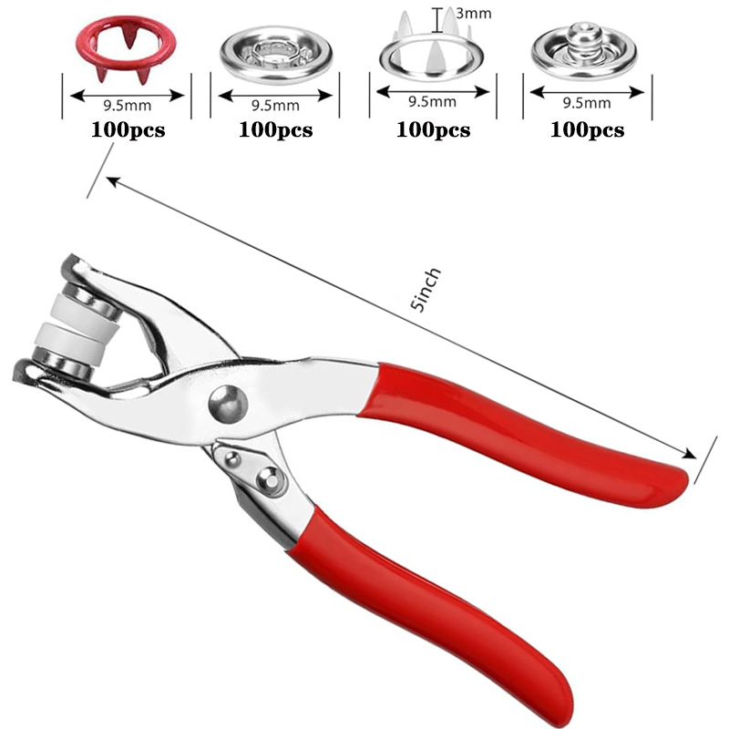 100 Sets Snap Pliers Automatic - Snap Button Plier review and price