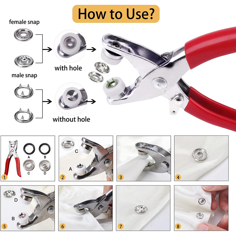 100 Sets Snap Pliers Automatic - Snap Button Plier review and price