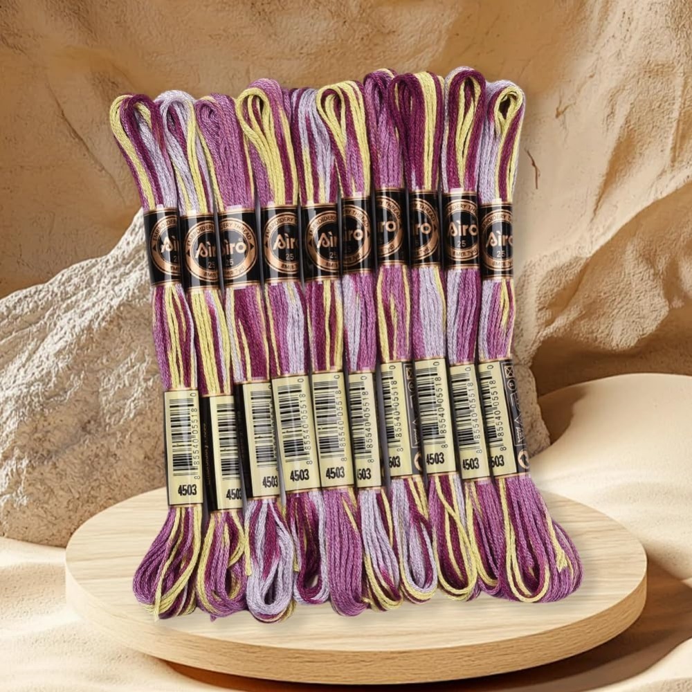 6 Strands Purple Variegated Em - Embroidery Floss Thread review and price