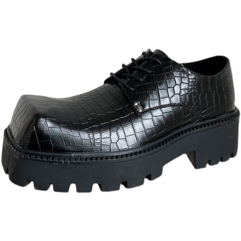 Men's Loafers Leather Motorcyc - Sewing Latex review and price