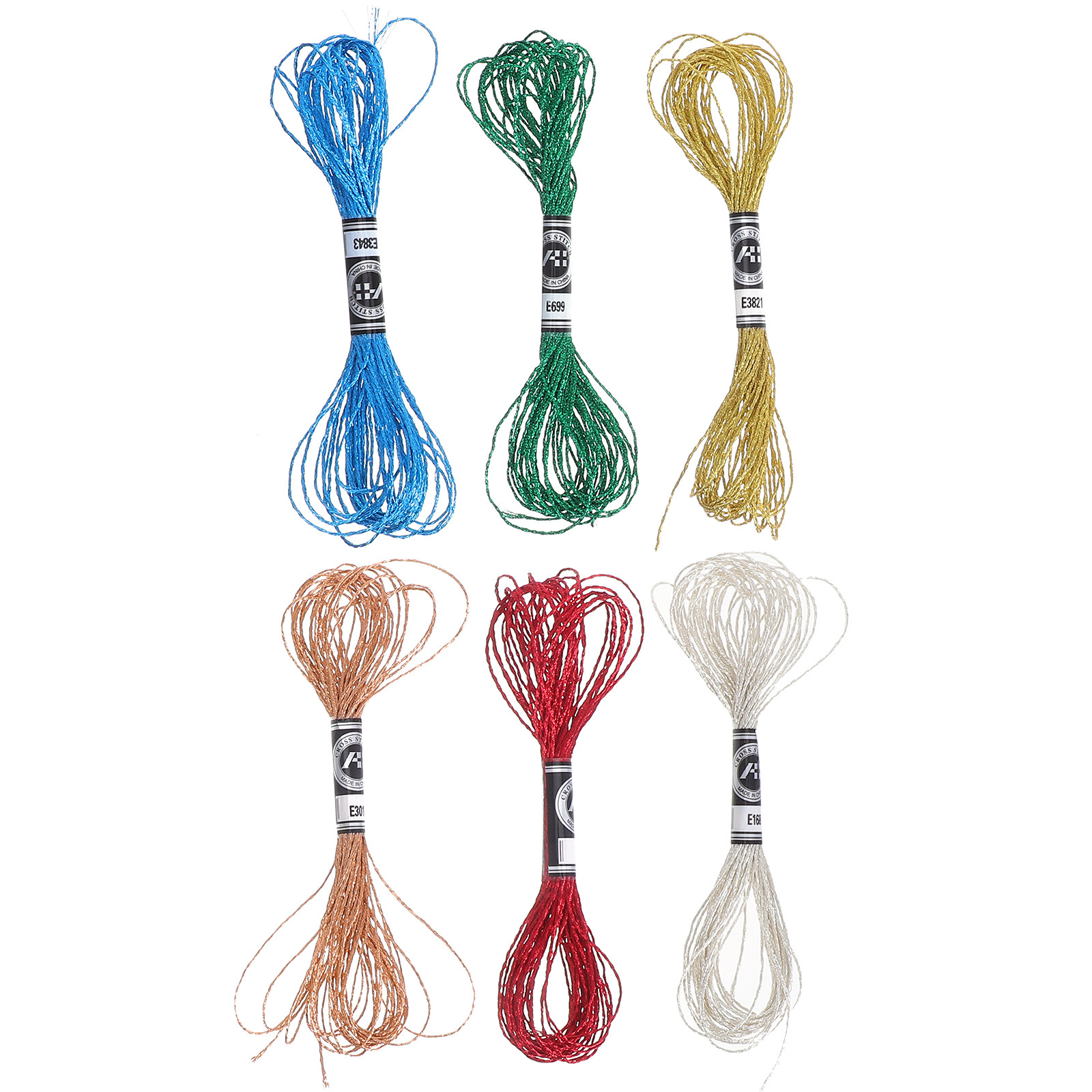 6Pcs Sparkling Metallic Embroi - Embroidery Floss Thread review and price