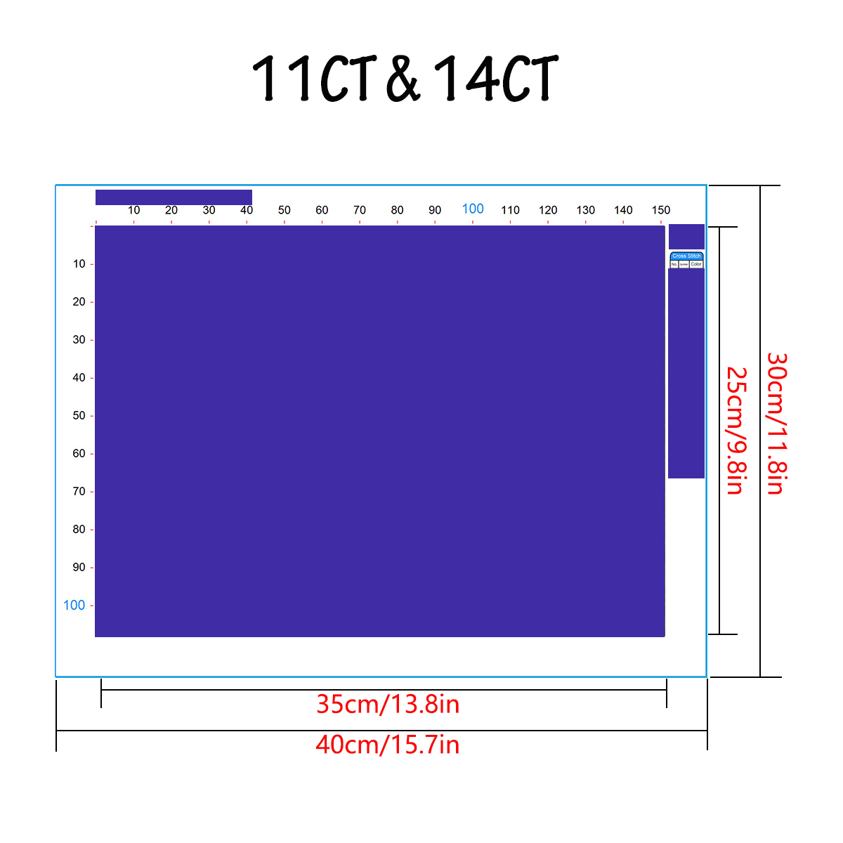 Pre printed cross stitch set 
