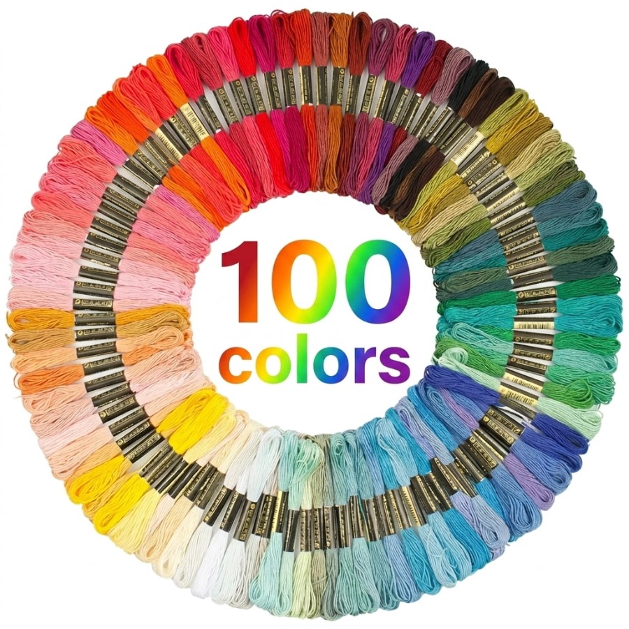 100 Colors Cotton DMC Cross Fl - Embroidery Floss Thread review and price