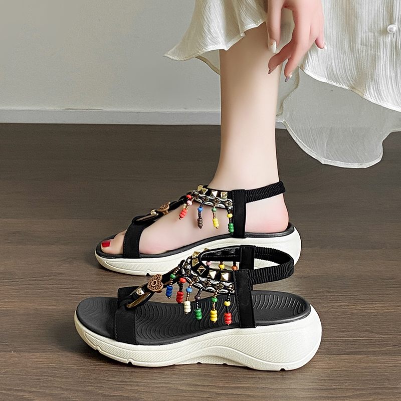 2026 New Casual Round Toe Open - Elastic Waistband Roll review and price